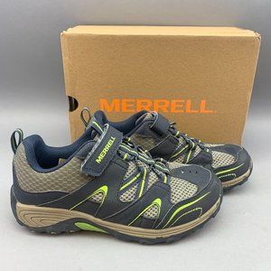 Merrell Kids Unisex Trail Chaser Hiking Shoe Sneaker Size 3Y Wide Navy Green